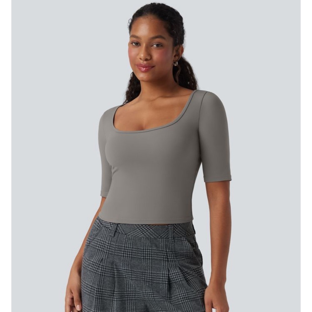 HALARA SoftlyZero™ Airy Scoop Neck Short Sleeve Cool Touch Work T-Shirt